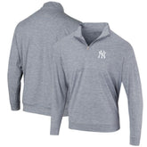 New York Yankees Peached Marled Yarn Quarter-Zip Pullover Jacket - MLB Jackets