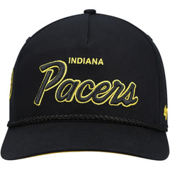 Black Indiana Pacers '47 Crosstown Script Hitch Snapback Hat | NBA