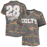 Indianapolis Colts Jonathan Taylor Majestic Threads Women's Name & Number V-Neck Tri-Blend T-Shirt | NFL US