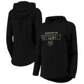 Washington Nationals Levelwear Women's Vivid Scuba Neck Pullover Hoodie - MLB Hoodies