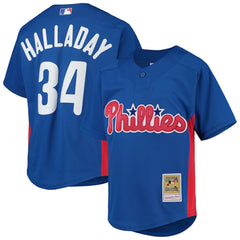 Roy Halladay Philadelphia Phillies Mitchell & Ness Youth Cooperstown Collection Mesh Batting Practice Jersey - MLB Jerseys