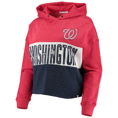 Washington Nationals '47 Women's Lizzy Cropped Pullover Hoodie - MLB Hoodies