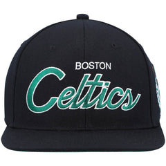 Black Boston Celtics Hardwood Classics Script 2.0 Snapback Hat | NBA