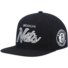 Black Brooklyn Nets Hardwood Classics Script 2.0 Snapback Hat | NBA
