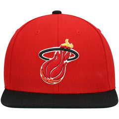 Red/Black Miami Heat Hardwood Classics Team Two-Tone 2.0 Snapback Hat | NBA
