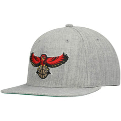 Heathered Gray Atlanta Hawks Hardwood Classics Team 2.0 Snapback Hat | NBA