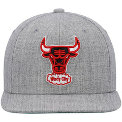 Heathered Gray Chicago Bulls Hardwood Classics Team 2.0 Snapback Hat | NBA