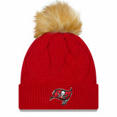 Tampa Bay Buccaneers Women's Snowy Cuffed Knit Hat with Pom | NFL Discount