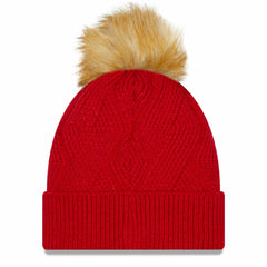 Tampa Bay Buccaneers Women's Snowy Cuffed Knit Hat with Pom | NFL Discount