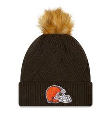 Cleveland Browns Women's Snowy Cuffed Knit Hat with Pom | NFL On sale