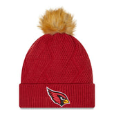 Arizona Cardinals Women's Snowy Cuffed Knit Hat with Pom | NFL Outlet