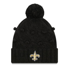 New Orleans Saints Women's Toasty Cuffed Knit Hat with Pom | NFL Sale