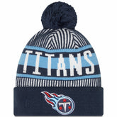 Tennessee Titans Striped Cuffed Knit Hat with Pom | NFL US
