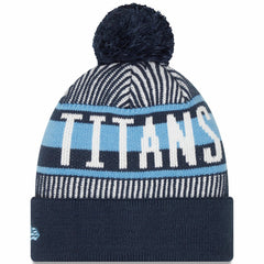 Tennessee Titans Striped Cuffed Knit Hat with Pom | NFL US