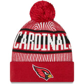 Arizona Cardinals Striped Cuffed Knit Hat with Pom | NFL New