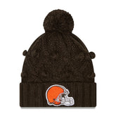 Cleveland Browns Girls Youth Toasty Cuffed Knit Hat with Pom | NFL Near me