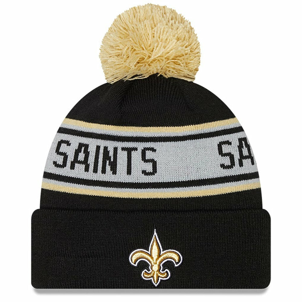 New Orleans Saints Youth Repeat Cuffed Knit Hat with Pom | NFL Discount