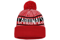 Arizona Cardinals Youth Striped Cuffed Knit Hat with Pom | NFL Near me