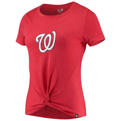 Washington Nationals New Era Women's 2-Hit Front Twist Burnout T-Shirt - MLB T-shirts