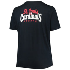 St. Louis Cardinals New Era Women's Plus Size 2-Hit Front Knot T-Shirt - MLB T-shirts