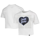 Colorado Rockies New Era Girls Youth Flip Sequin Heart Crop Top - MLB Tops