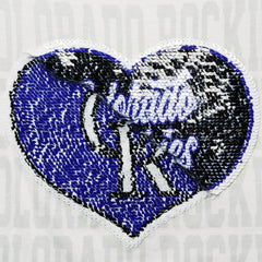 Colorado Rockies New Era Girls Youth Flip Sequin Heart Crop Top - MLB Tops