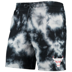 Black Chicago Bulls Fleece Tie-Dye Shorts | NBA
