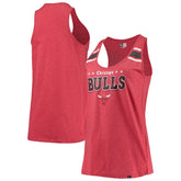Heathered Red Chicago Bulls Women's Scoop-Neck Racerback Tank Top sale | NBA