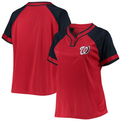 Washington Nationals Women's Plus Size Raglan T-Shirt - MLB T-shirts