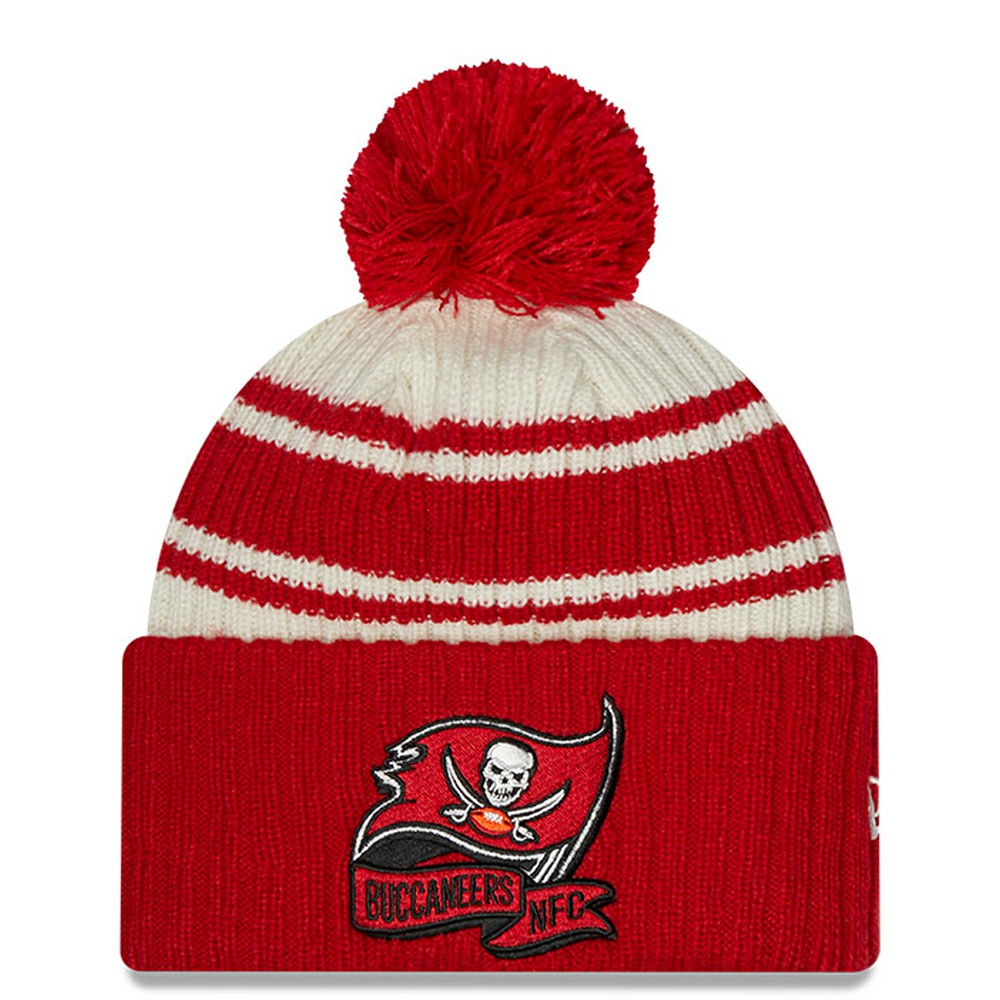 Tampa Bay Buccaneers 2022 Sideline Sport Cuffed Pom Knit Hat | NFL Discount