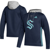 Seattle Kraken adidas Skate Lace Primeblue Team Pullover Hoodie - NHL Hoodies