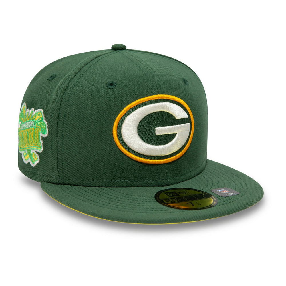 Green Bay Packers Super Bowl XXXI Citrus Pop 59FIFTY Fitted Hat | NFL Outlet
