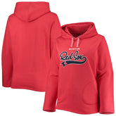 Boston Red Sox Soft as a Grape Women's Plus Size Side Split Pullover Hoodie - MLB Hoodies