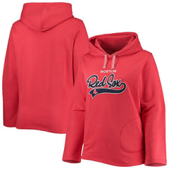 Boston Red Sox Soft as a Grape Women's Plus Size Side Split Pullover Hoodie - MLB Hoodies