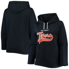 Detroit Tigers Soft as a Grape Women's Plus Size Side Split Pullover Hoodie - MLB Hoodies