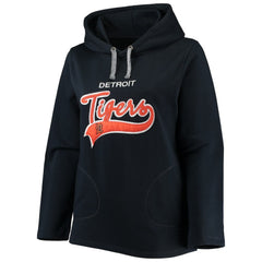 Detroit Tigers Soft as a Grape Women's Plus Size Side Split Pullover Hoodie - MLB Hoodies