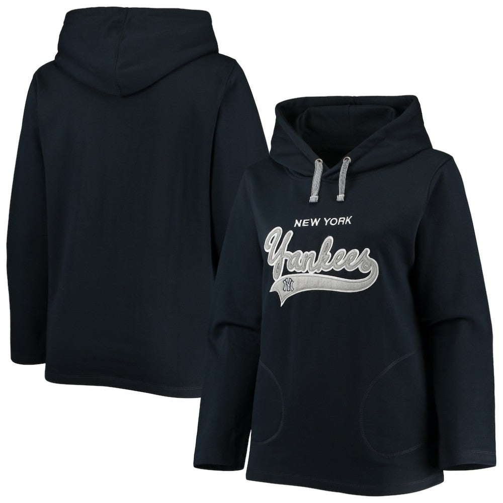 New York Yankees Soft as a Grape Women's Plus Size Side Split Pullover Hoodie - MLB Hoodies