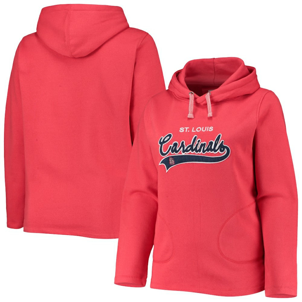 St. Louis Cardinals Soft as a Grape Women's Plus Size Side Split Pullover Hoodie - MLB Hoodies