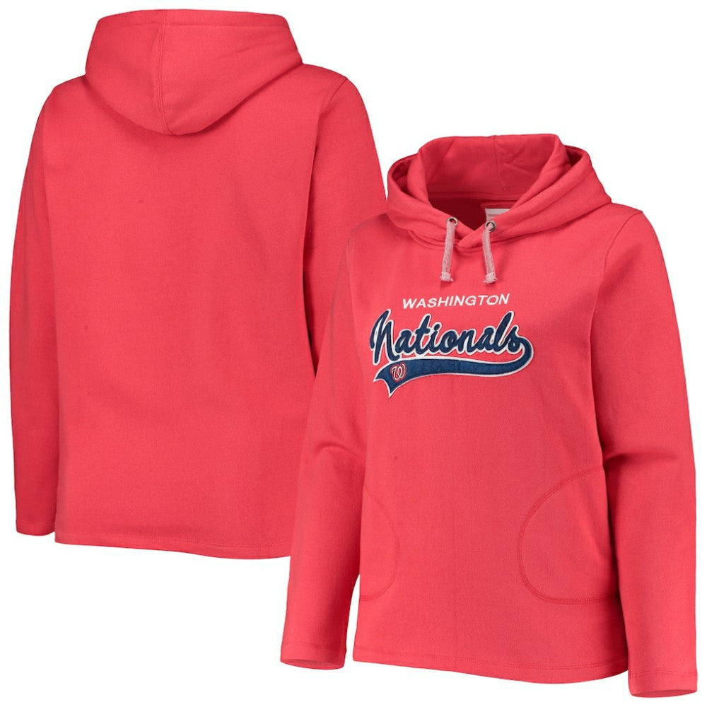 Washington Nationals Soft as a Grape Women's Plus Size Side Split Pullover Hoodie - MLB Hoodies