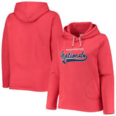 Washington Nationals Soft as a Grape Women's Plus Size Side Split Pullover Hoodie - MLB Hoodies