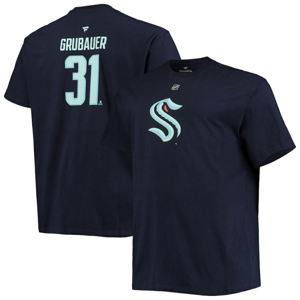 Philipp Grubauer Seattle Kraken Fanatics Big & Tall Name & Number T-Shirt - NHL T-shirts