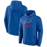 Buffalo Bills Logo Team Lockup Fitted Pullover Hoodie | NFL Sale
