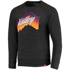Heathered Black Phoenix Suns Sportiqe Harmon Raglan Tri-Blend Pullover Sweatshirt | NBA