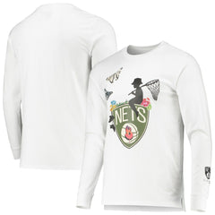 White Brooklyn Nets Sue Tsai Long Sleeve T-Shirt | NBA
