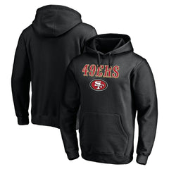San Francisco 49ers Logo Team Lockup Fitted Pullover Hoodie | NFL Hot