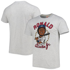 Ronald Acuna Jr. Atlanta Braves Homage Caricature Tri-Blend T-Shirt - MLB T-shirts