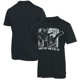 Black Brooklyn Nets Junk Food NBA x MTV I Want My T-Shirt | NBA