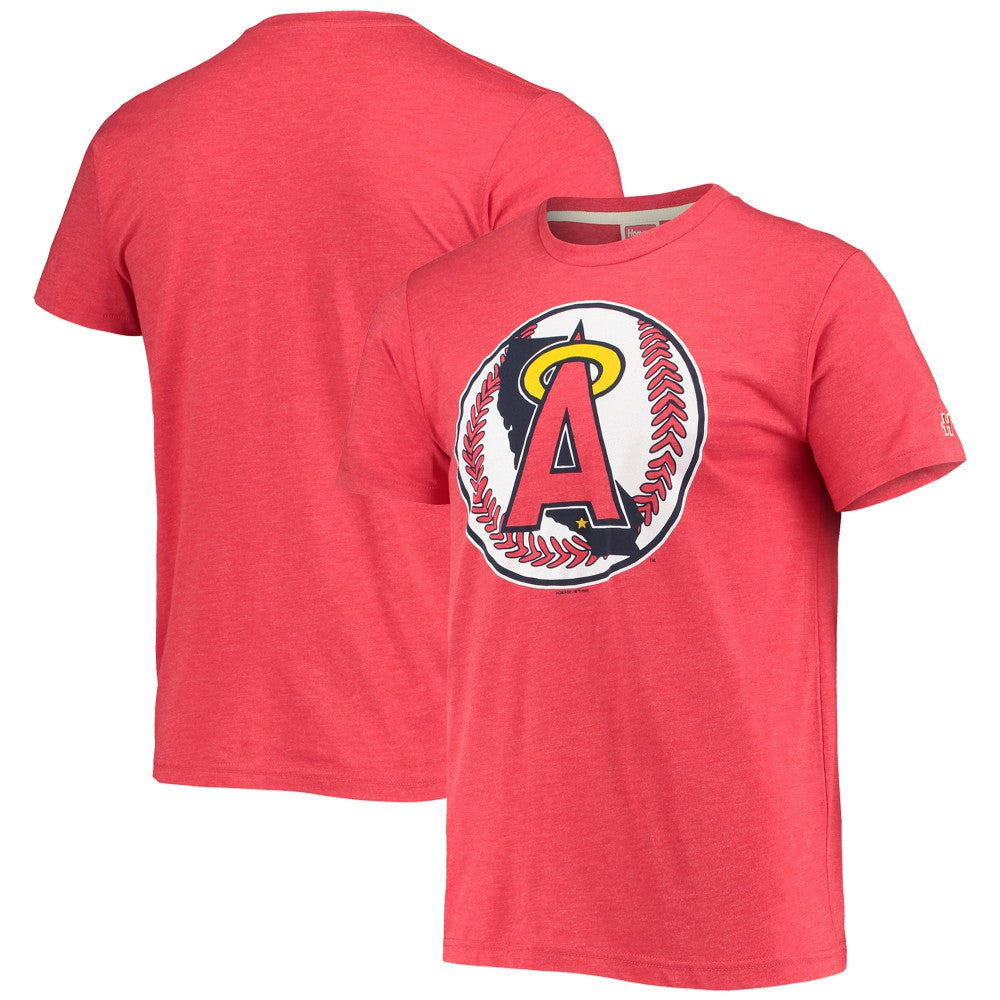 Los Angeles Angels Homage Hand-Drawn Logo Tri-Blend T-Shirt - MLB T-shirts
