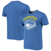 Milwaukee Brewers Homage Milwaukee County Stadium Tri-Blend T-Shirt - MLB T-shirts