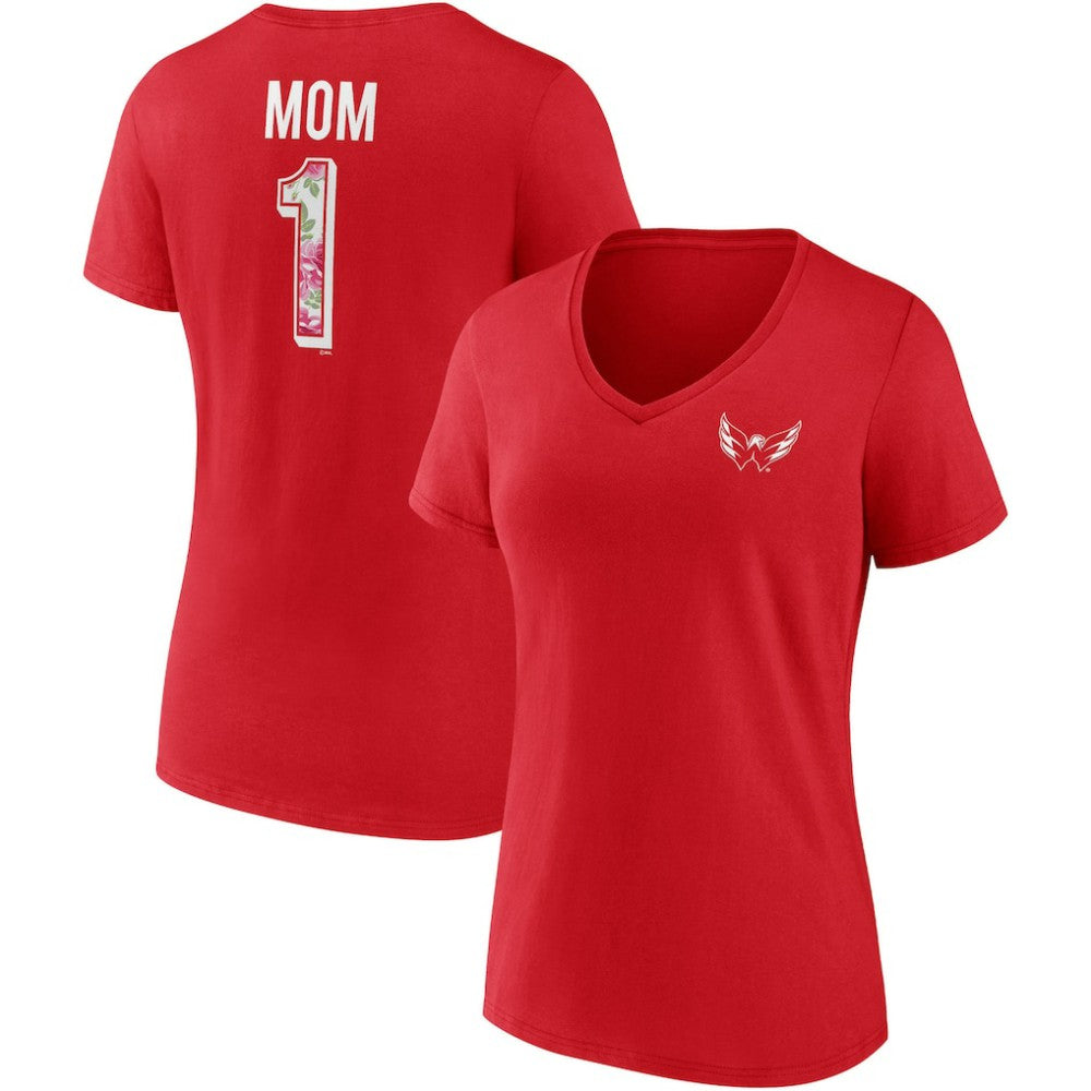 Washington Capitals Fanatics Women's Team Mother's Day V-Neck T-Shirt - NHL T-shirts